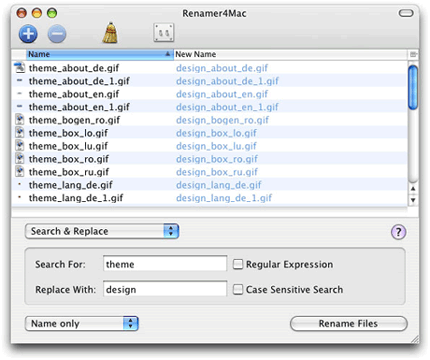 Renamer screenshot
