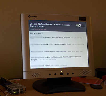 Facebook screen