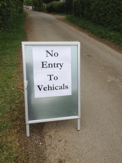No entry to vehicals