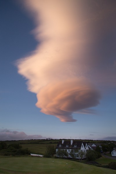 Evening clouds above the Isle of Man