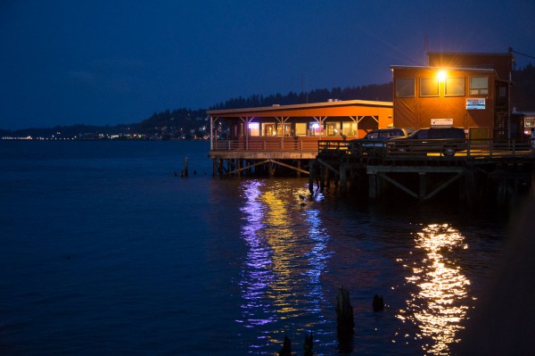 River lights, Astoria, Oregon